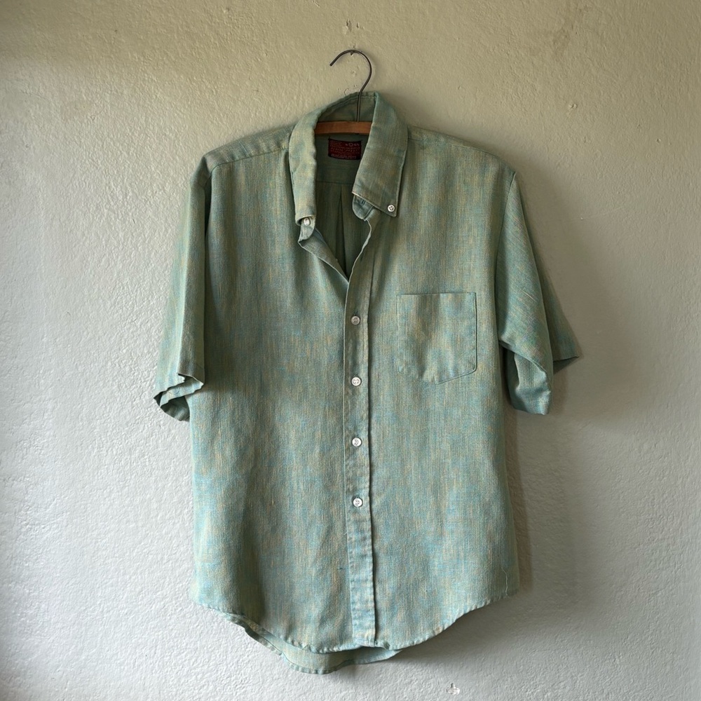 Vintage Sears Green Button Down Shirt
